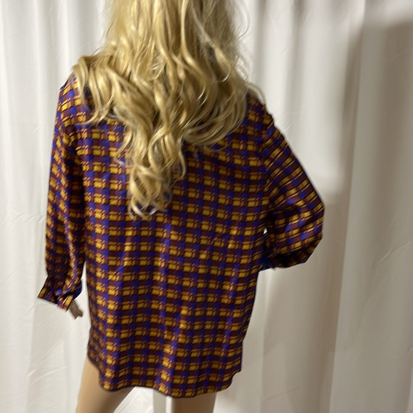 VINTAGE ZARA SILK BLOUSE WITH BEADED ACCENTS NWT M - Picture 10 of 14